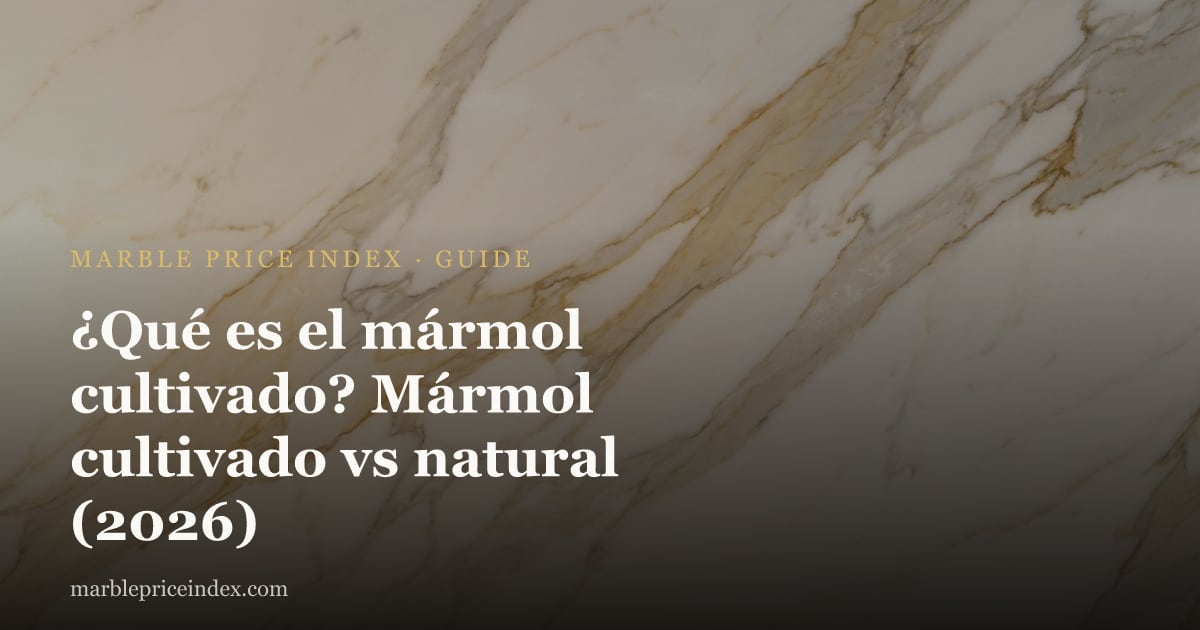 ¿Qué es el mármol cultivado? Mármol cultivado vs natural (2026)
