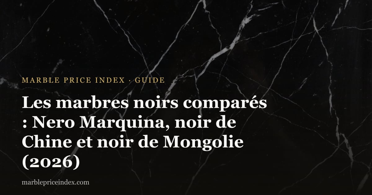 Les marbres noirs comparés : Nero Marquina, noir de Chine et noir de Mongolie (2026)