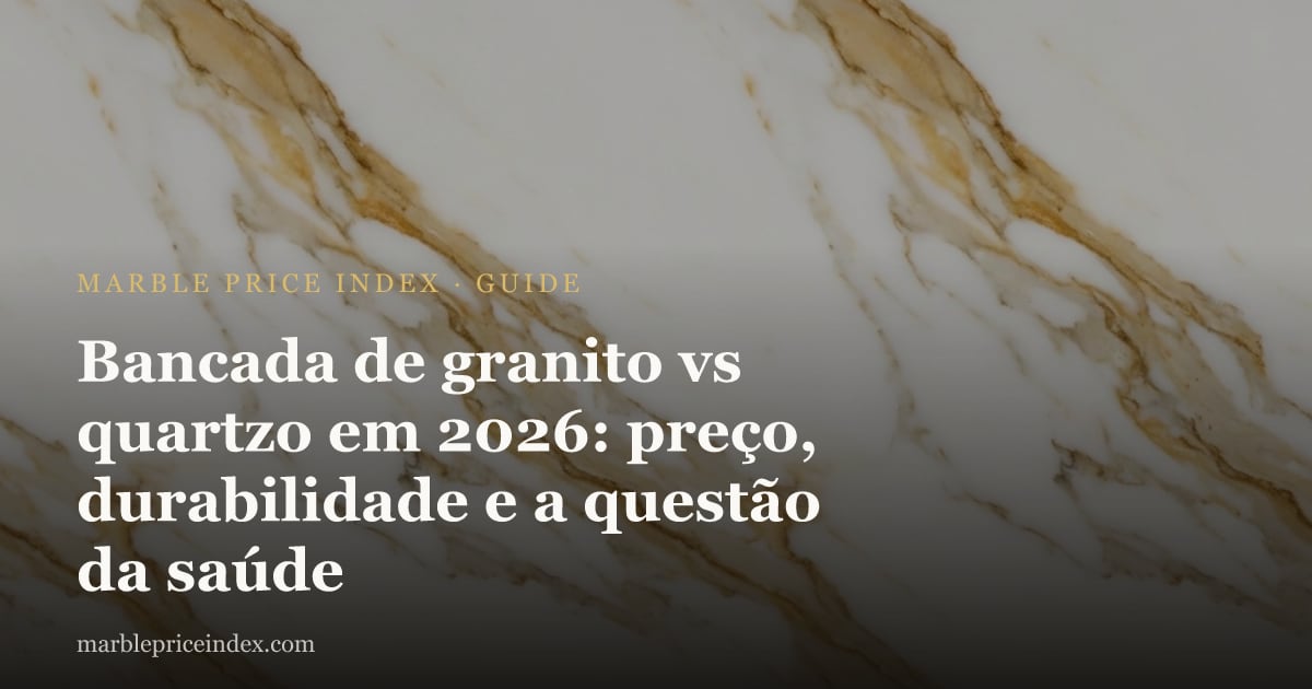 Bancada de granito vs quartzo em 2026: preço, durabilidade e a questão da saúde