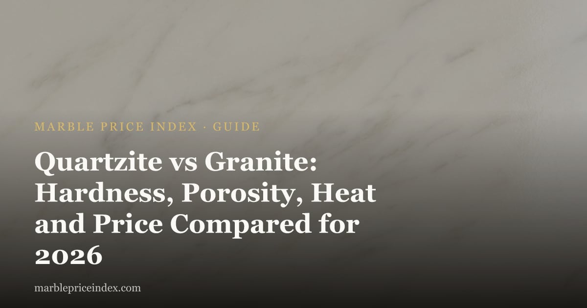 Quartzite vs Granite: Hardness, Porosity, Heat and Price Compared for 2026