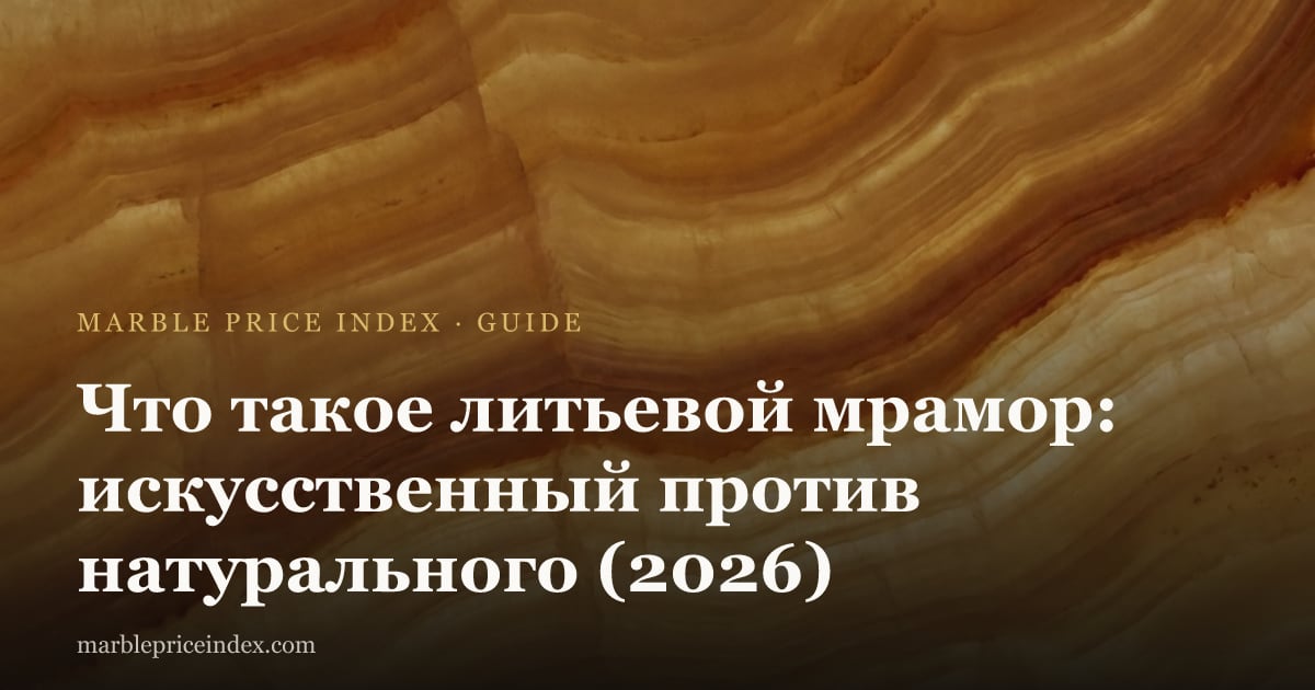 Что такое литьевой мрамор: искусственный против натурального (2026)