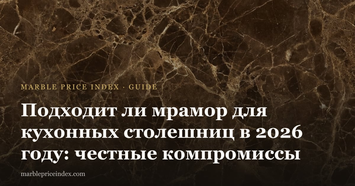 Подходит ли мрамор для кухонных столешниц в 2026 году: честные компромиссы