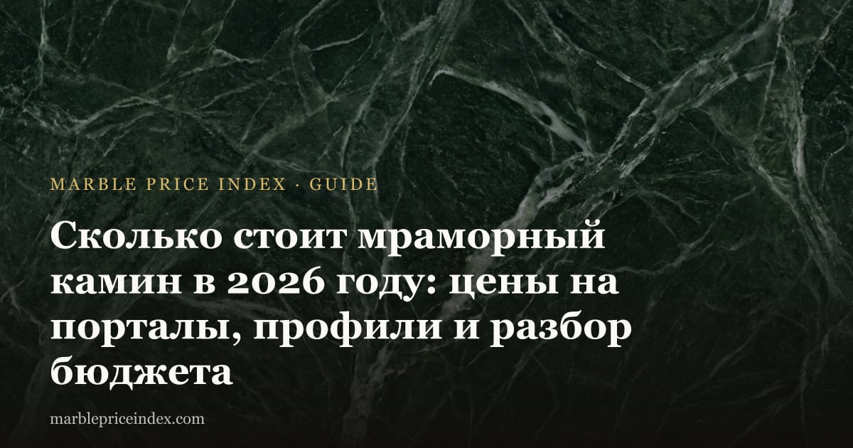 Сколько стоит мраморный камин в 2026 году: цены на порталы, профили и разбор бюджета