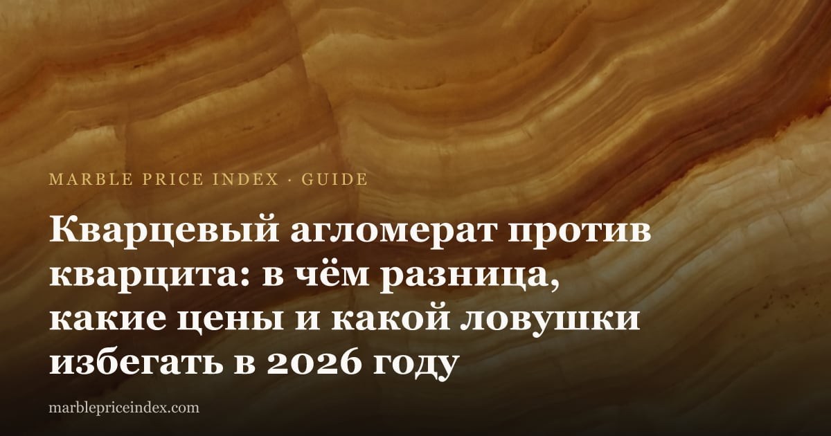 Кварцевый агломерат против кварцита: в чём разница, какие цены и какой ловушки избегать в 2026 году