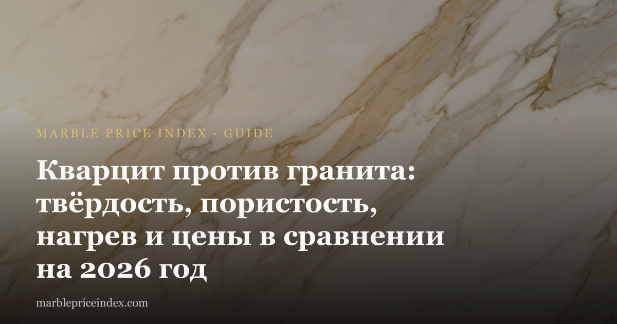 Кварцит против гранита: твёрдость, пористость, нагрев и цены в сравнении на 2026 год