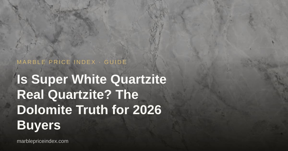 Is Super White Quartzite Real Quartzite? The Dolomite Truth for 2026 Buyers