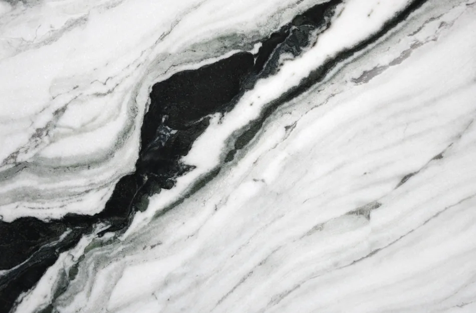 Panda White Marble — surface close-up